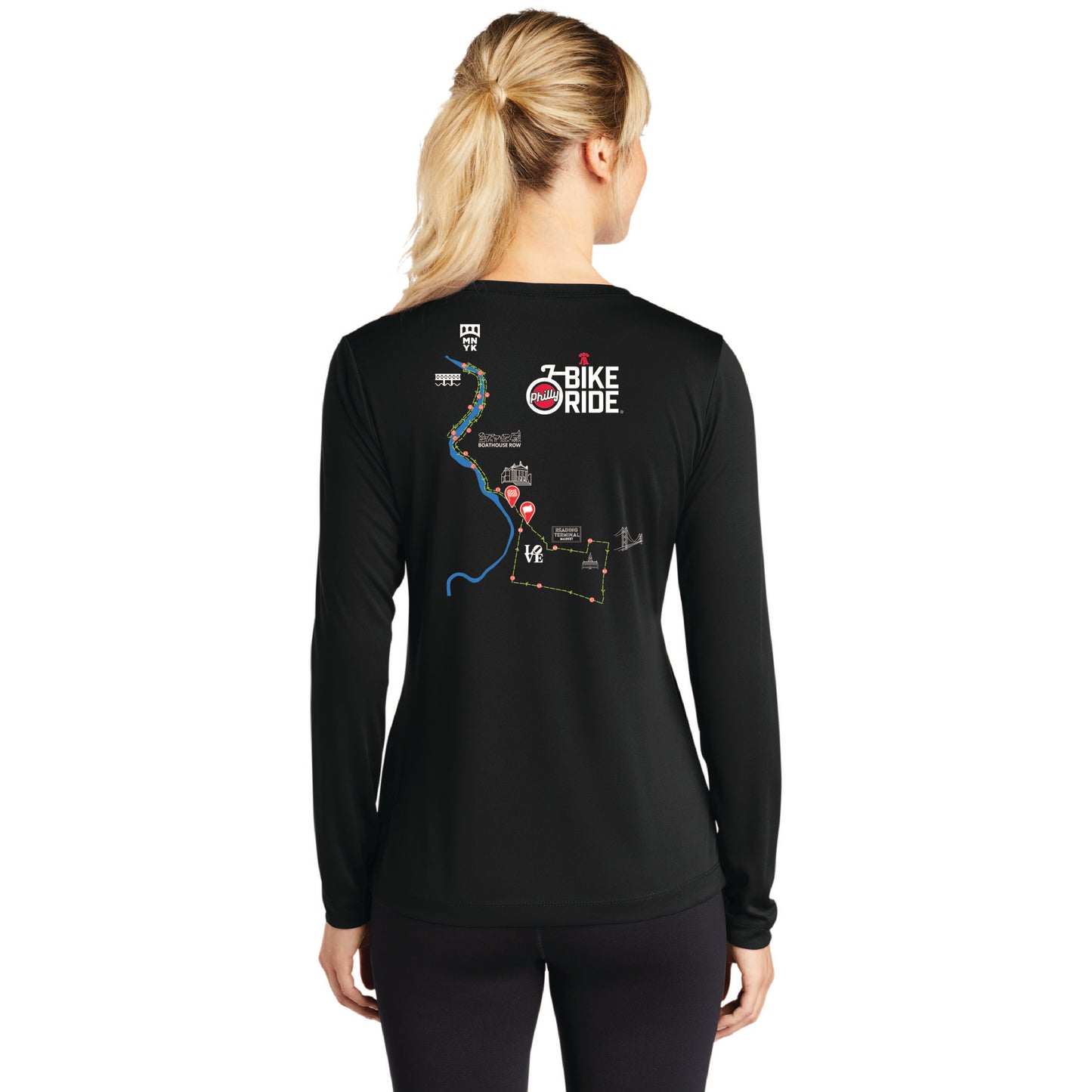 PBR Women's LS Tech V-Neck Tee -Black- Course