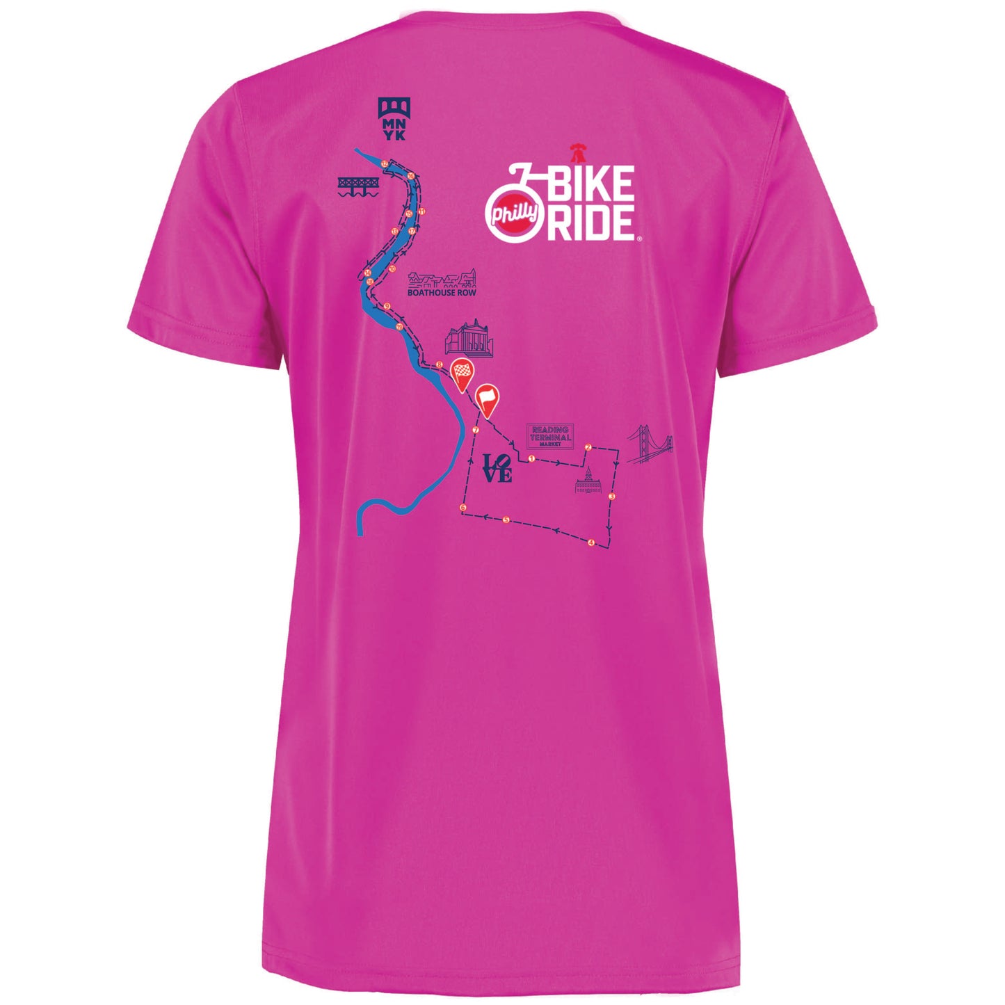 PBR Women's Tech V-Neck Tee -Power Pink- Course