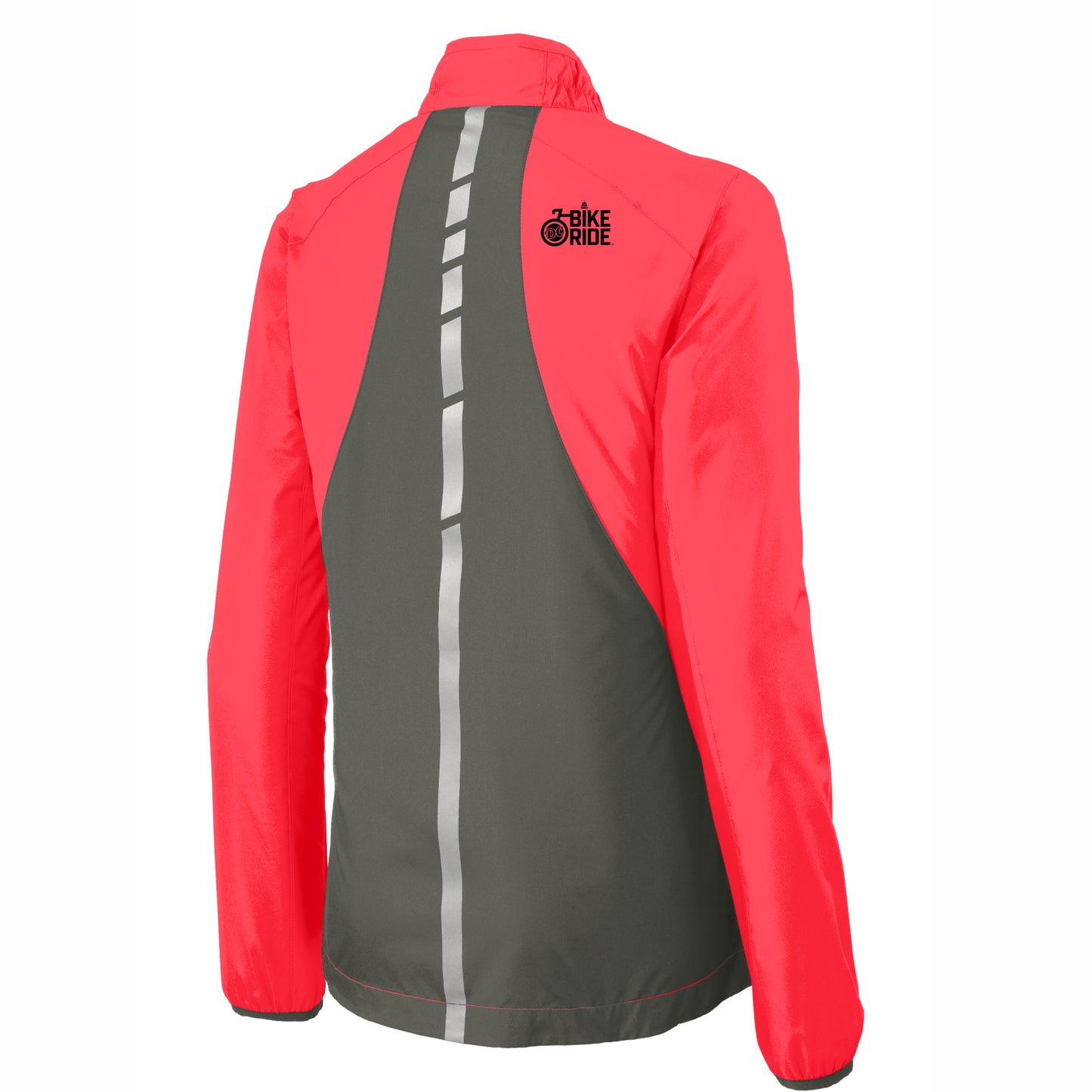 DCBR Women's Tech Zip Windbreaker -Hot Coral- LCP