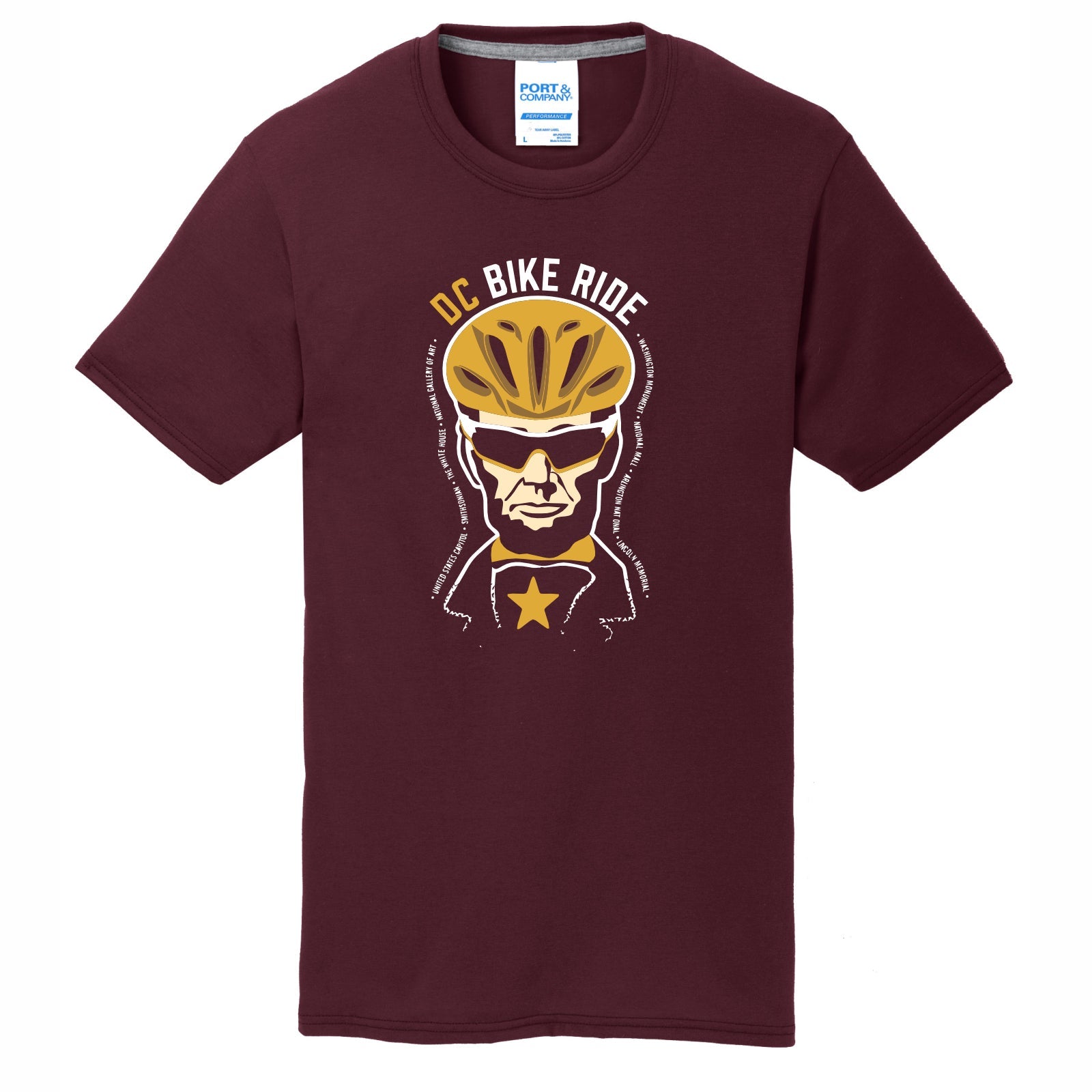 DCBR Men's Tech Tee -Maroon- Abe