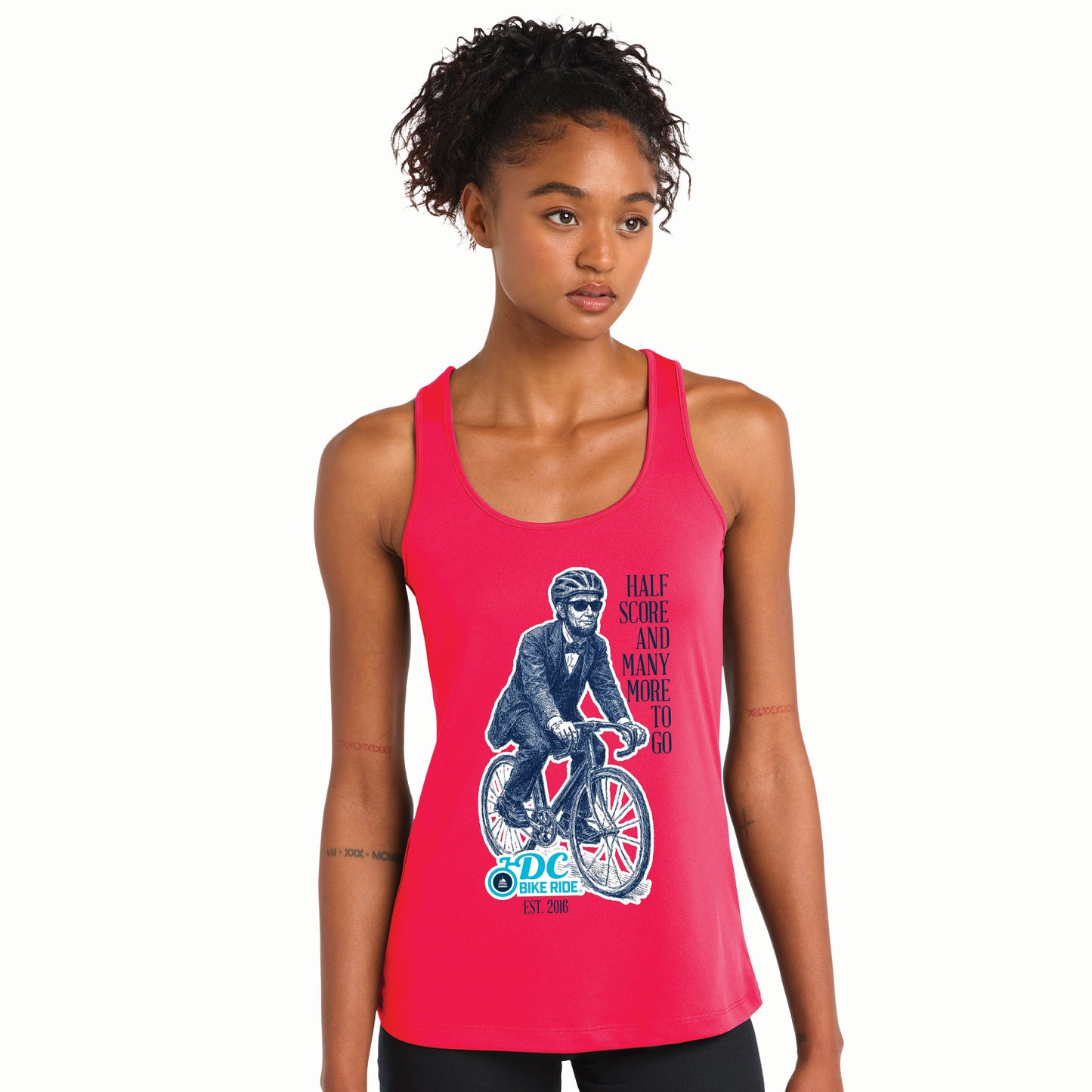 DCBR Women's Tech Singlet -Hot Coral- Abe