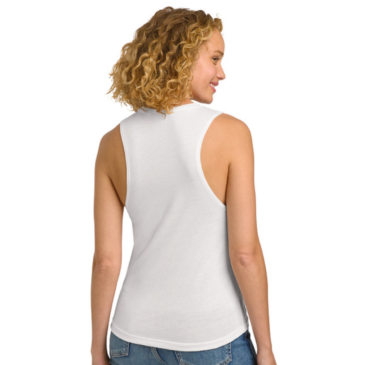 DCBR Women's Relaxed Muscle Tank -White- 202
