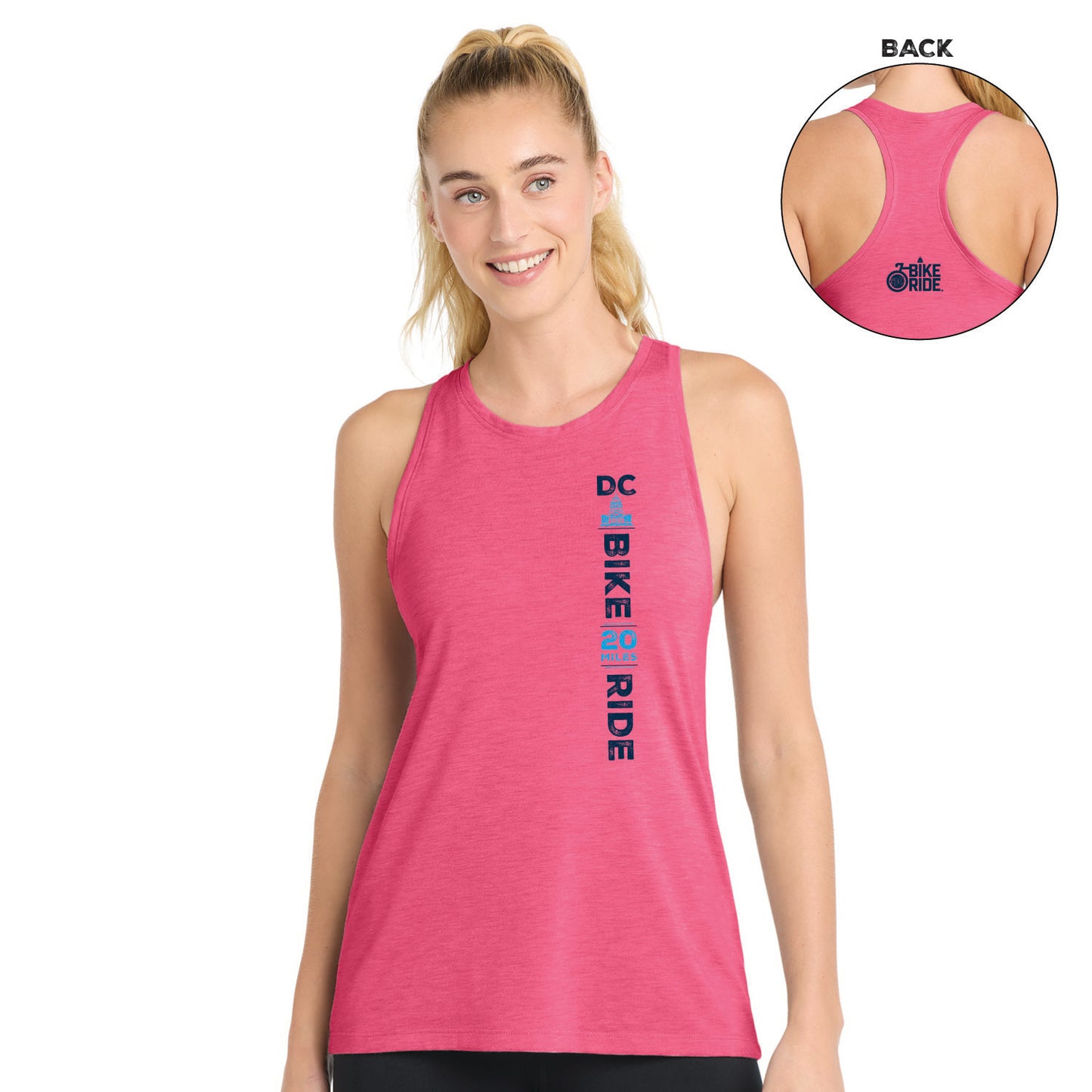 DCBR Women's High-Neck Tank -Raspberry Heather- LCP