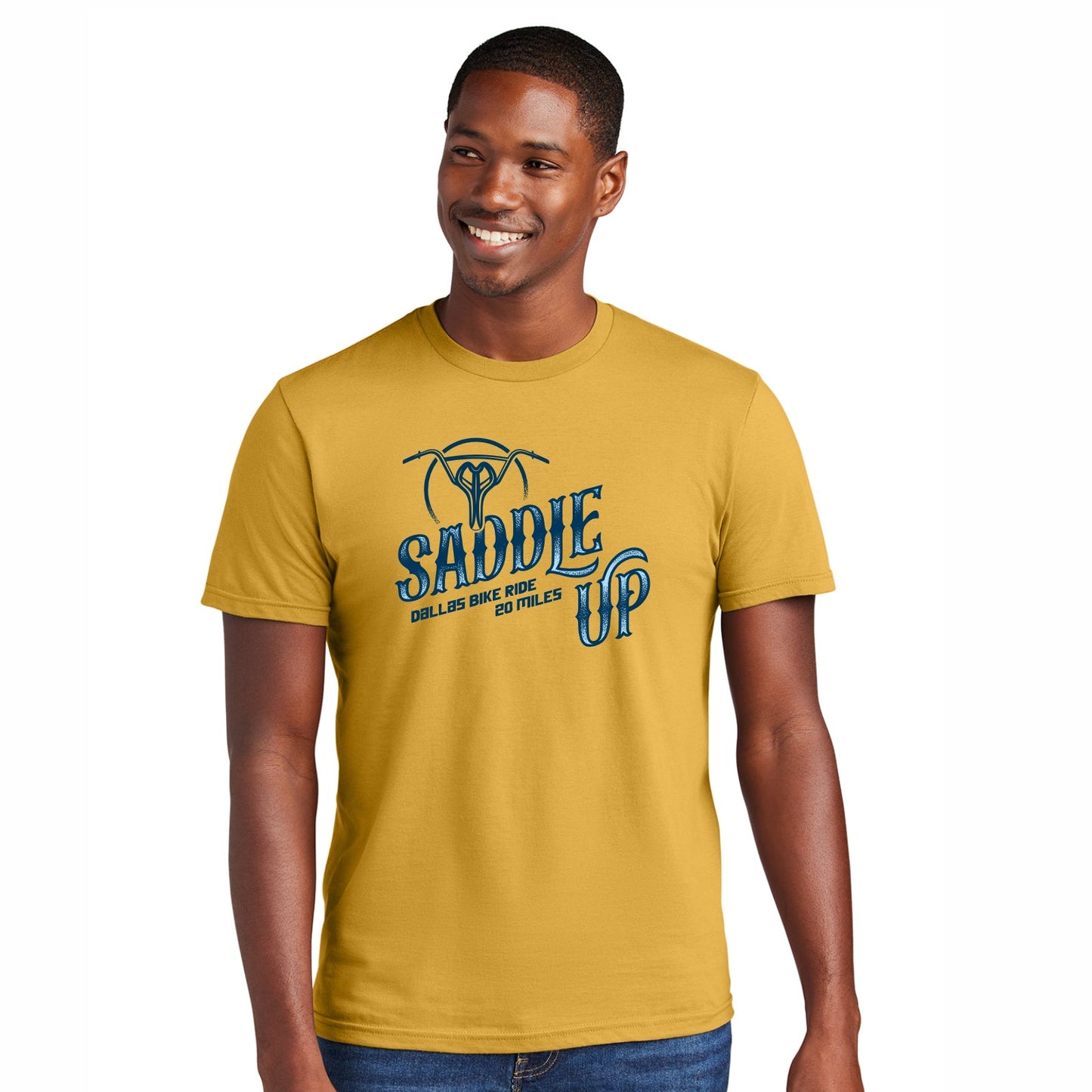 DBR Adult Fashion Tee -Ochre- Saddle Up