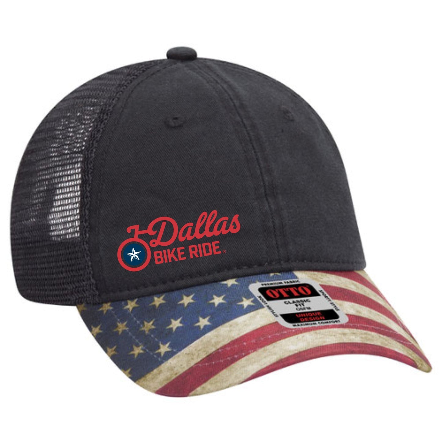 DBR Trucker -Navy w/ Flag Brim