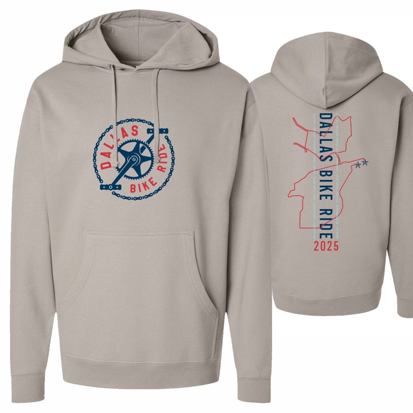 DBR Adult Fleece Hoody -Cement- 2025 Course