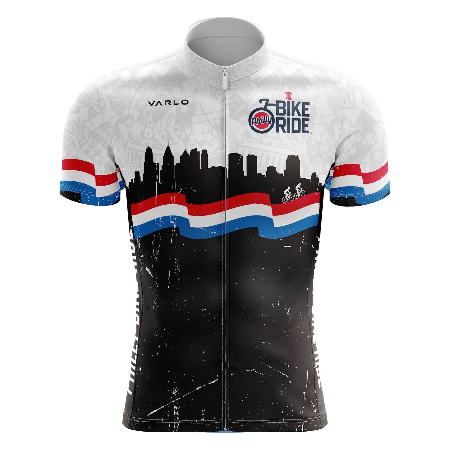 PBR Men's Full Zip 3-Pocket Jersey -Black- Skyline