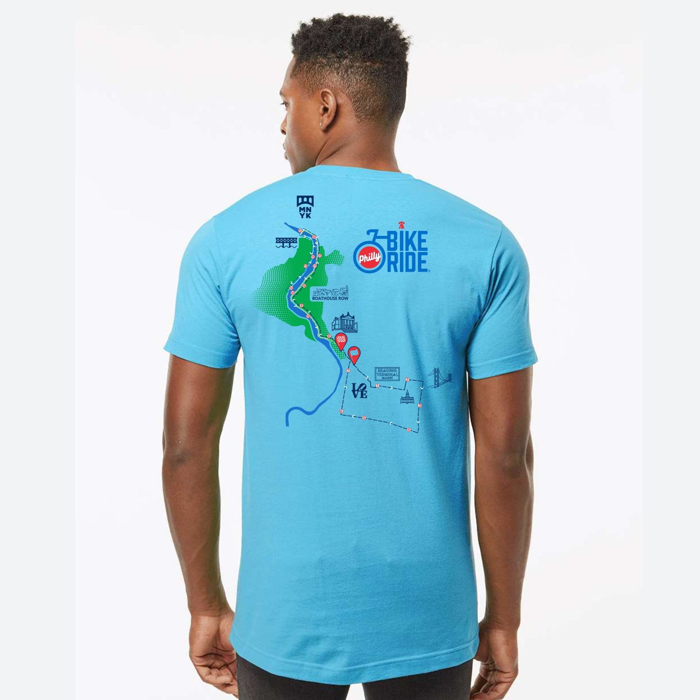 PBR Unisex USA Cotton Tee -Aqua- Course