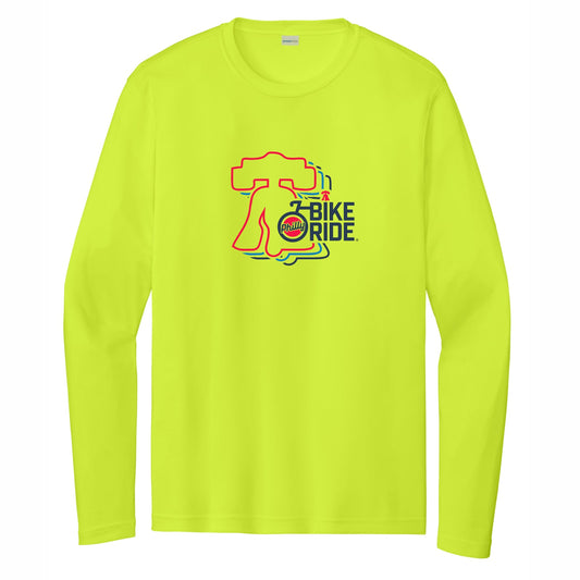 PBR Men's LS Tech Tee -Neon Yellow- Course