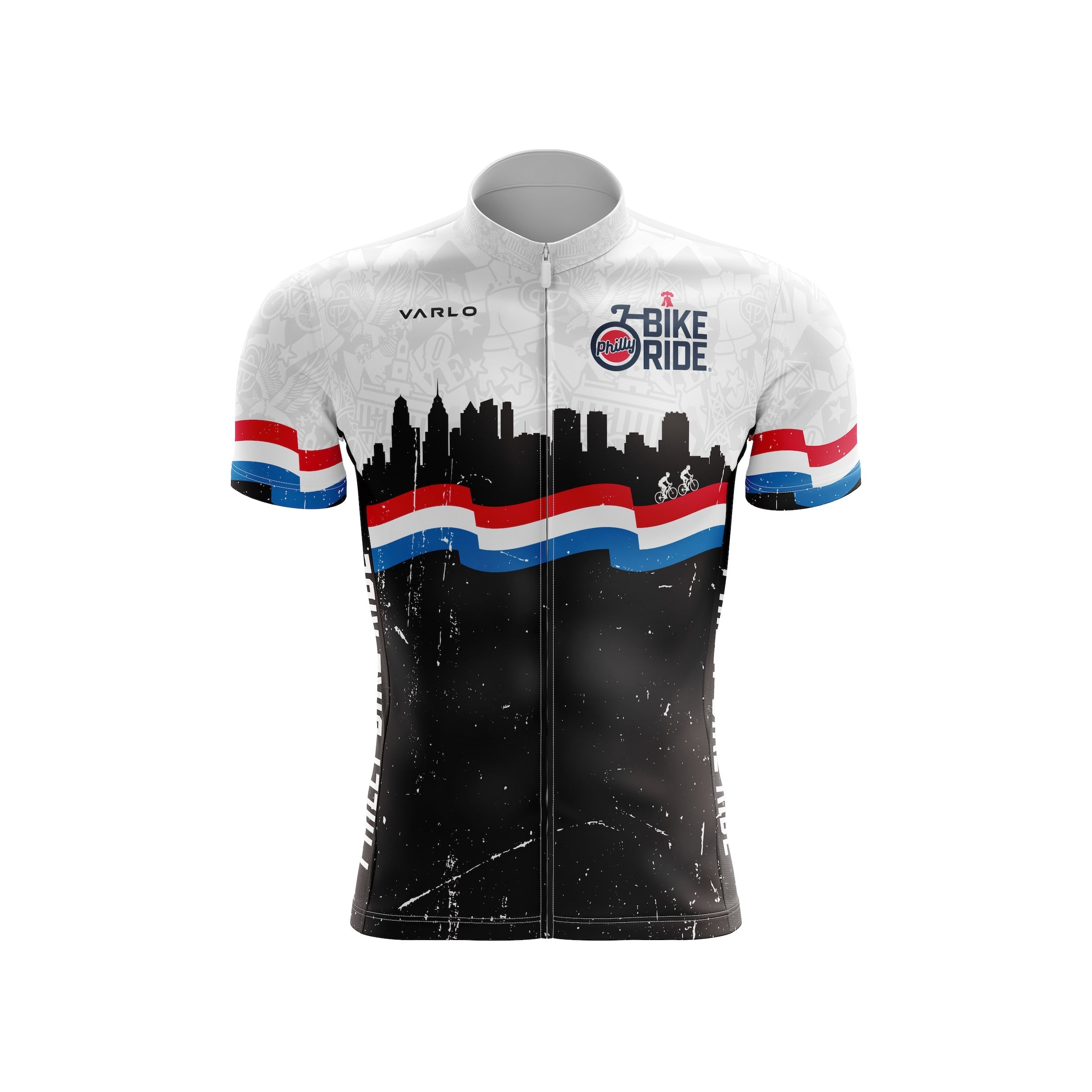 PBR Men's Full Zip 3-Pocket Jersey -Black- Skyline