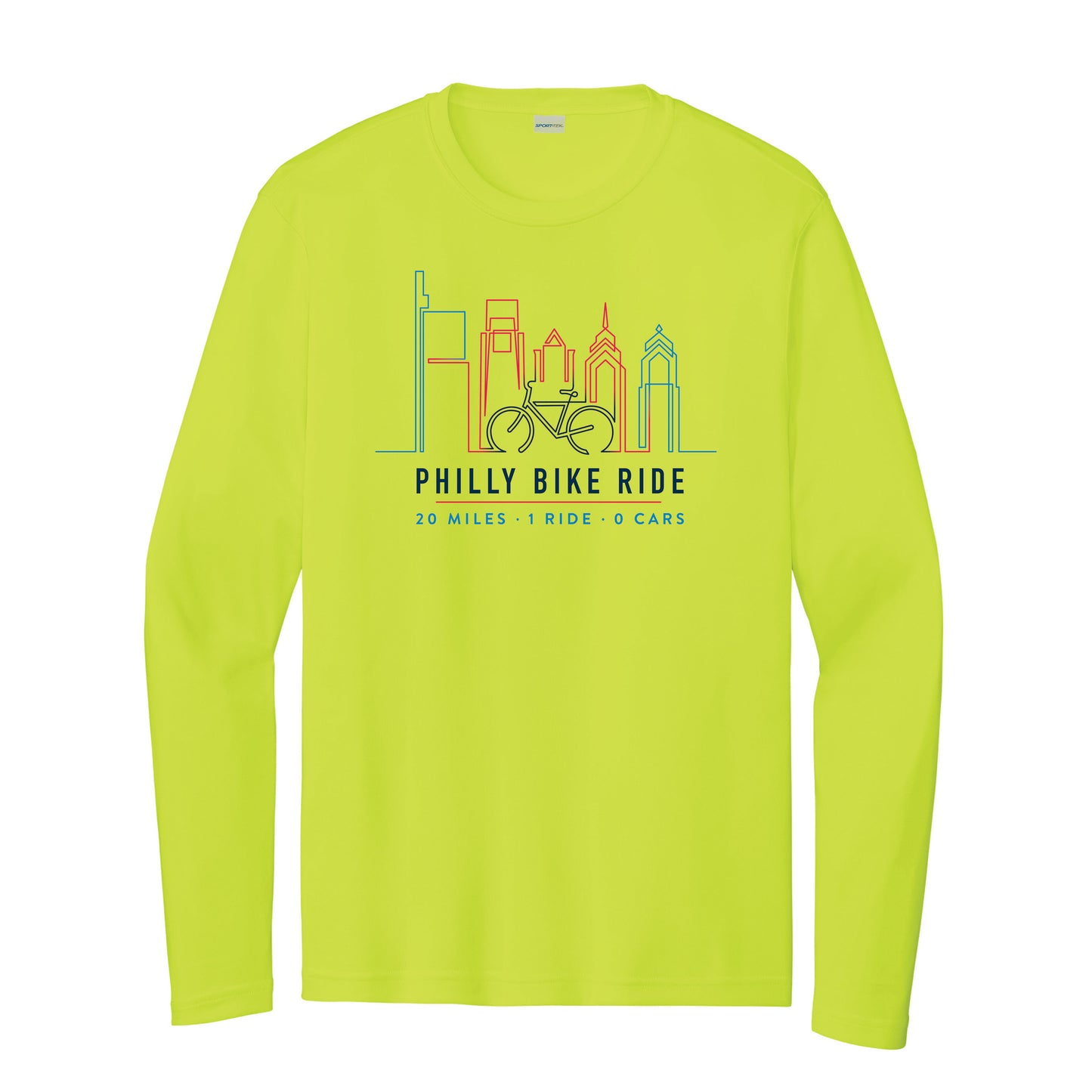 PBR Adult LS Tech UPF50 Tee -Hi Viz- Course