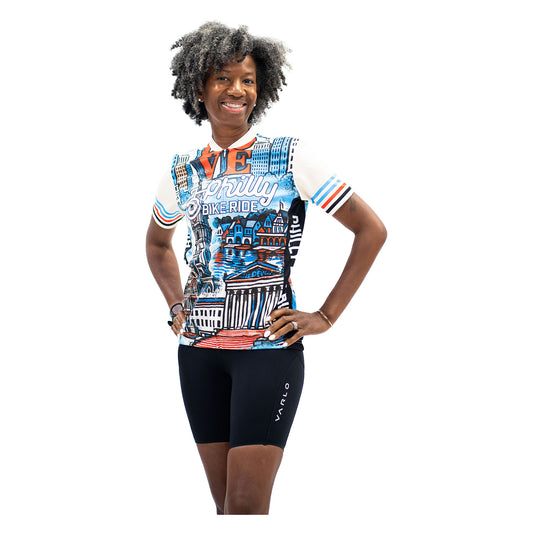 PBR Women's Full Zip Cycle Jersey -Cream- Postcard