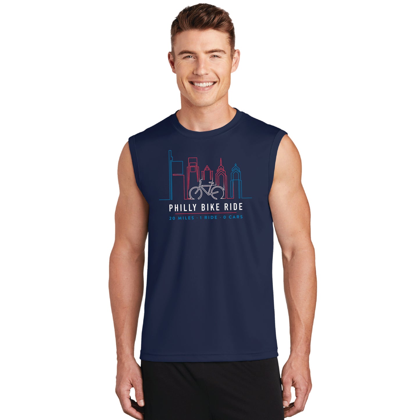 PBR Men's Muscle Tech Tank -Navy- Course
