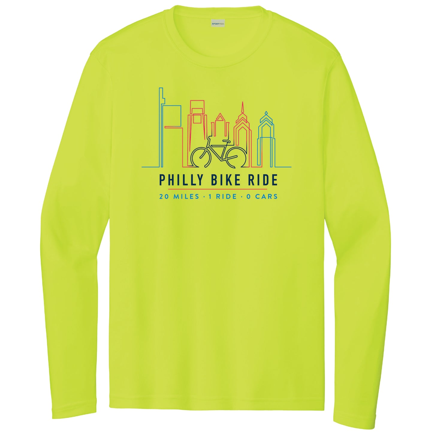 PBR Adult LS Tech UPF50 Tee -Hi Viz- Course