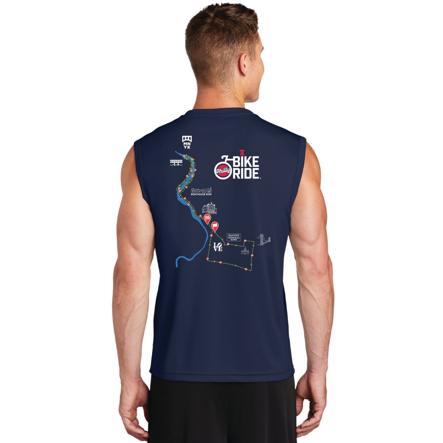 PBR Men's Muscle Tech Tank -Navy- Course