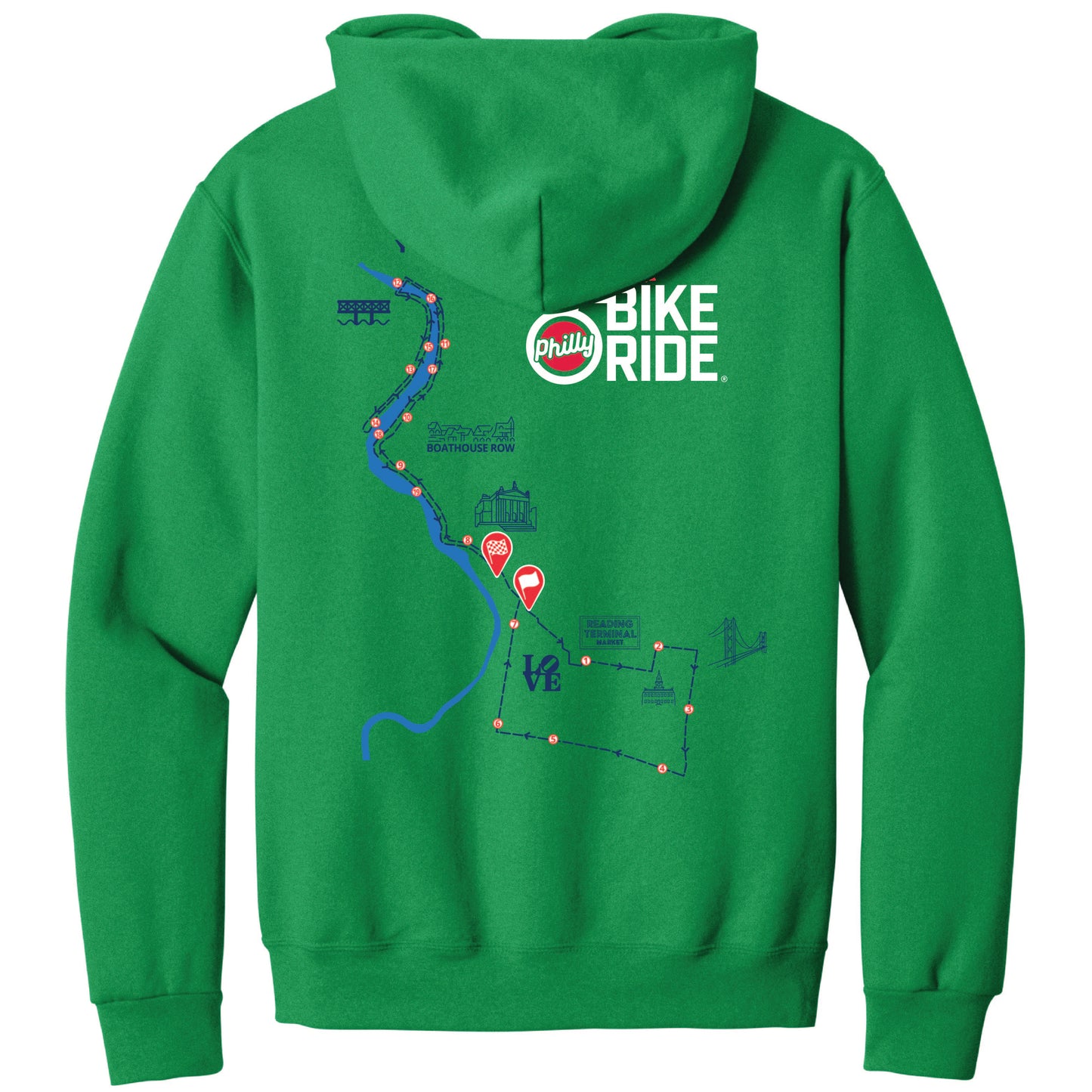 PBR Adult Fleece Hoody -Kelly- Course
