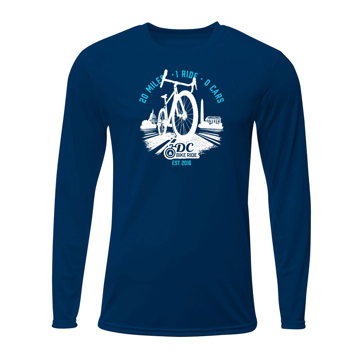 DCBR Men's LS Tech Tee - Navy - 2026 Course