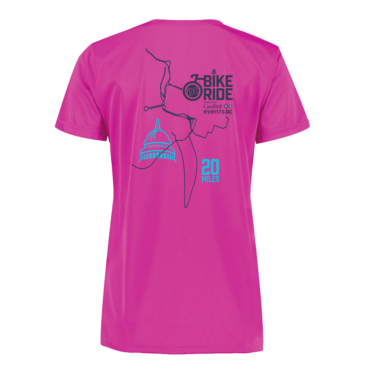 DCBR Women's Tech V-Neck Tee - Power Pink - 2026 Course