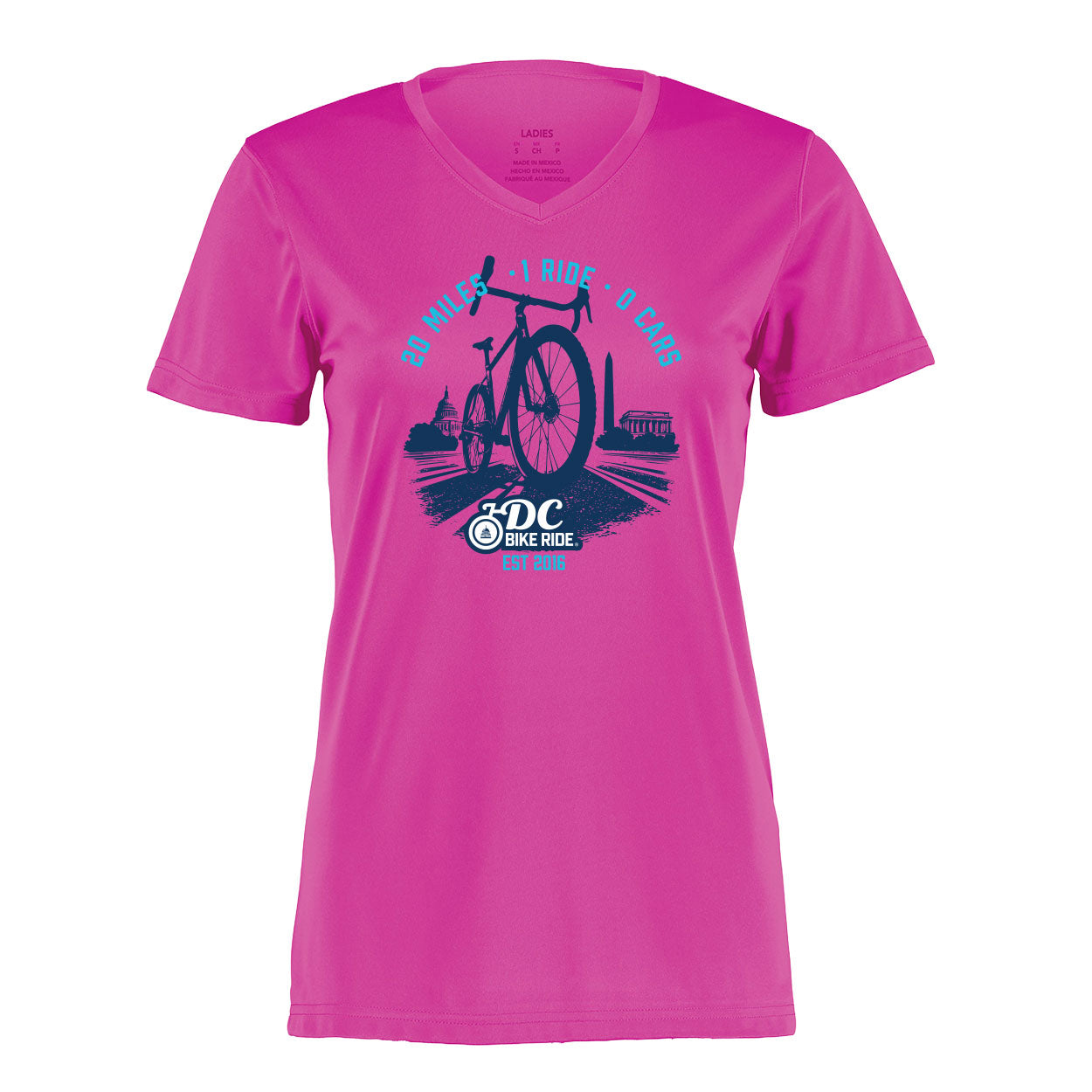 DCBR Women's Tech V-Neck Tee - Power Pink - 2026 Course