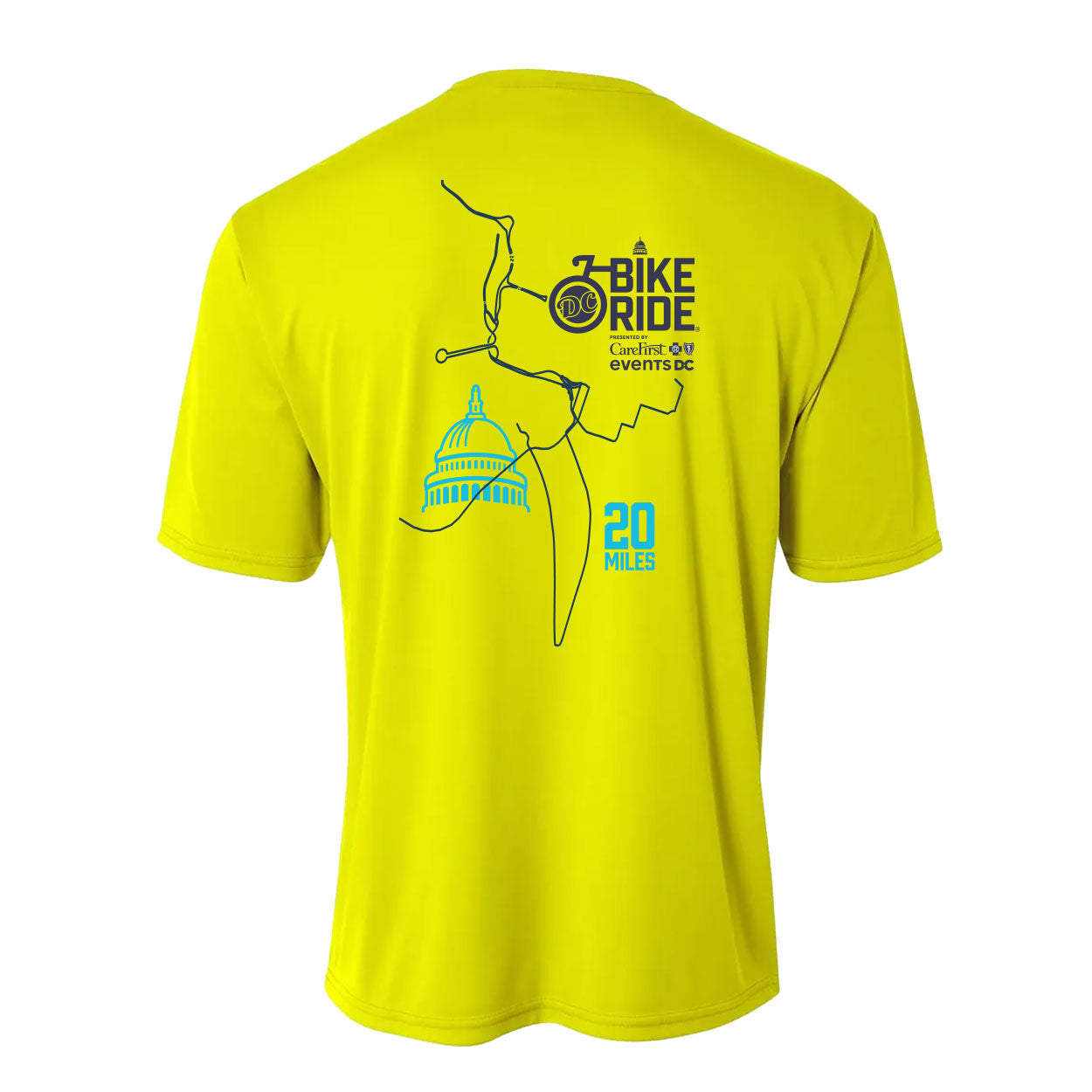 DCBR Men's Tech UPF40+ Tee - Hi Viz - 2026 Course