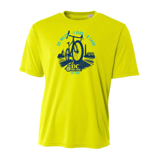 DCBR Men's Tech UPF40+ Tee - Hi Viz - 2026 Course