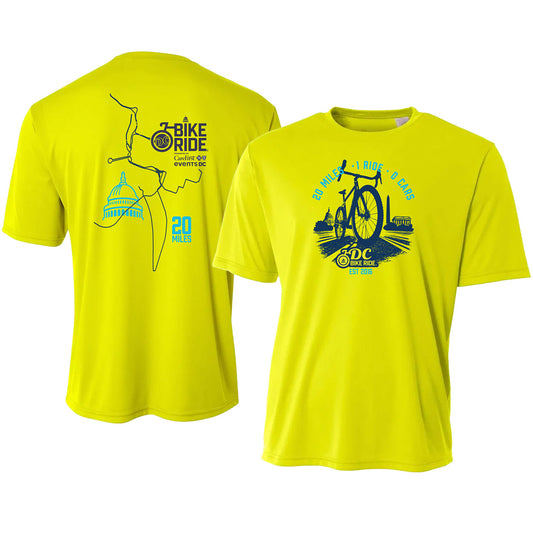 DCBR Men's Tech UPF40+ Tee - Hi Viz - 2026 Course