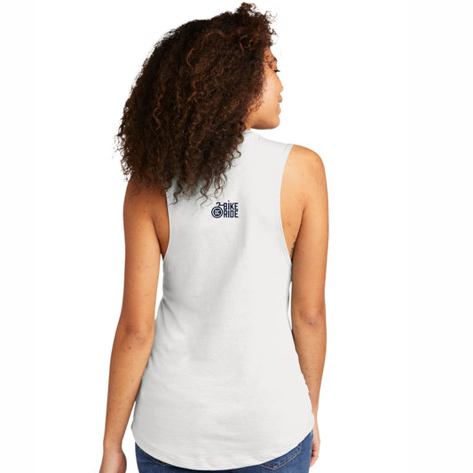 DCBR Women's Relaxed Muscle Tank -White- LCP
