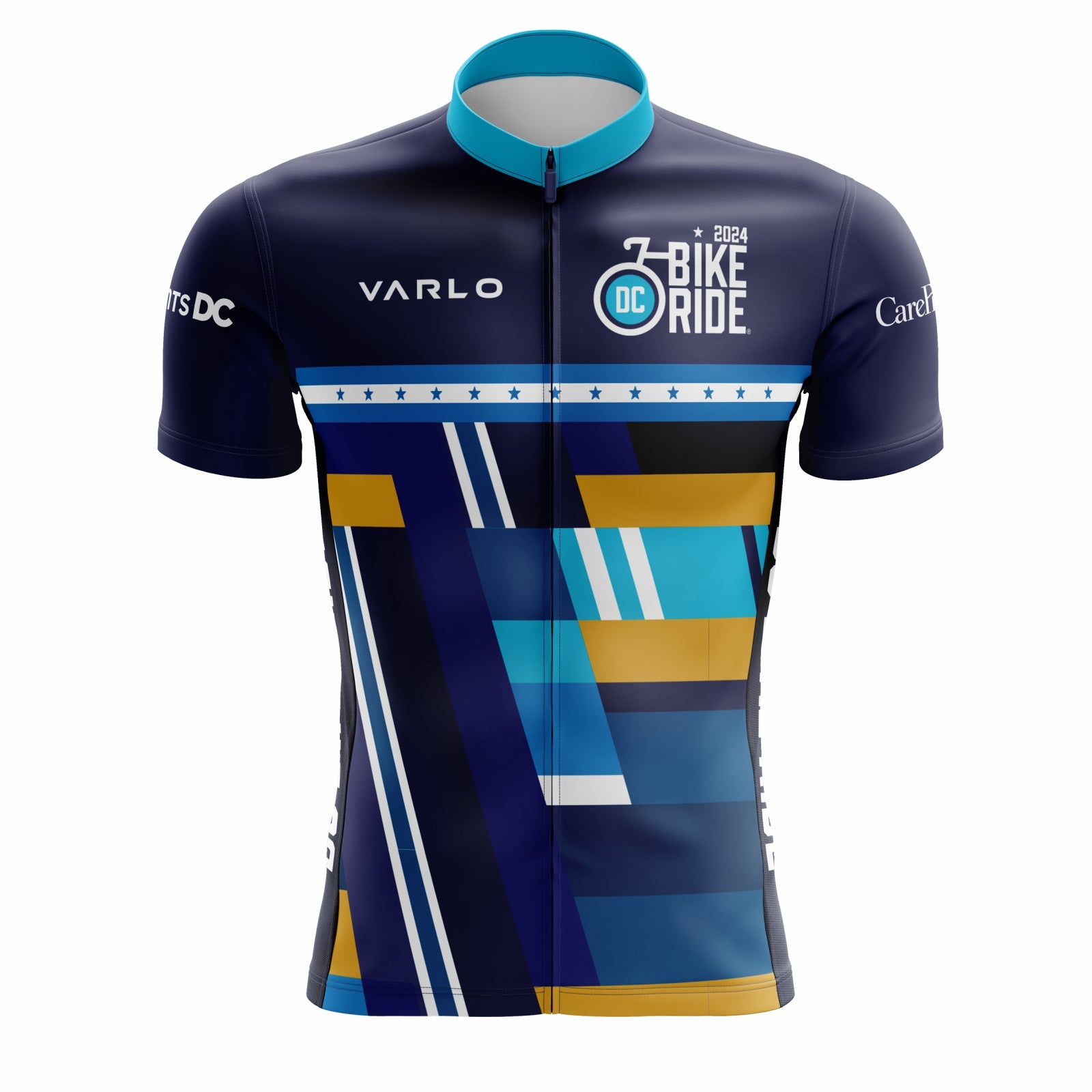 DCBR Men's Varlo Full Zip Jersey -Navy- Logo