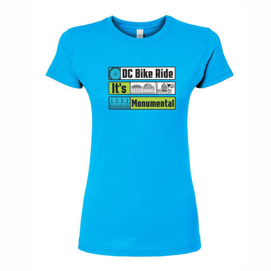 DCBR Women's Fashion Tee -Turquoise- Monumental