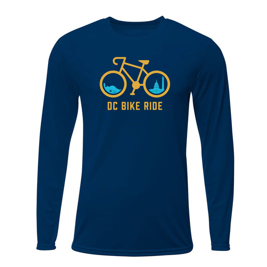 DCBR Men's LS Tech Tee -Navy- 2025 Course