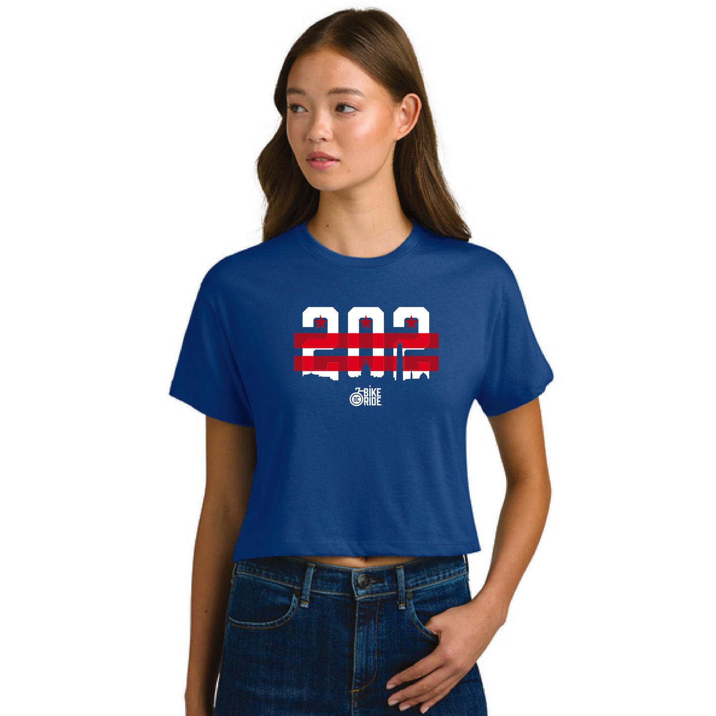 DCBR Women's Fashion Crop Tee -Royal- 202