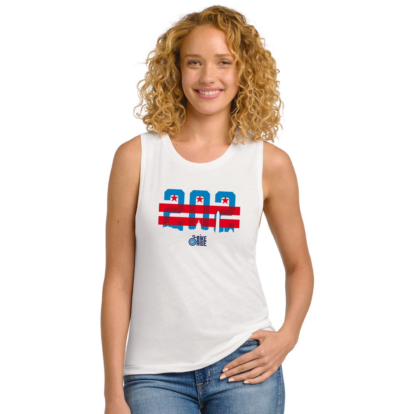 DCBR Women's Relaxed Muscle Tank -White- 202