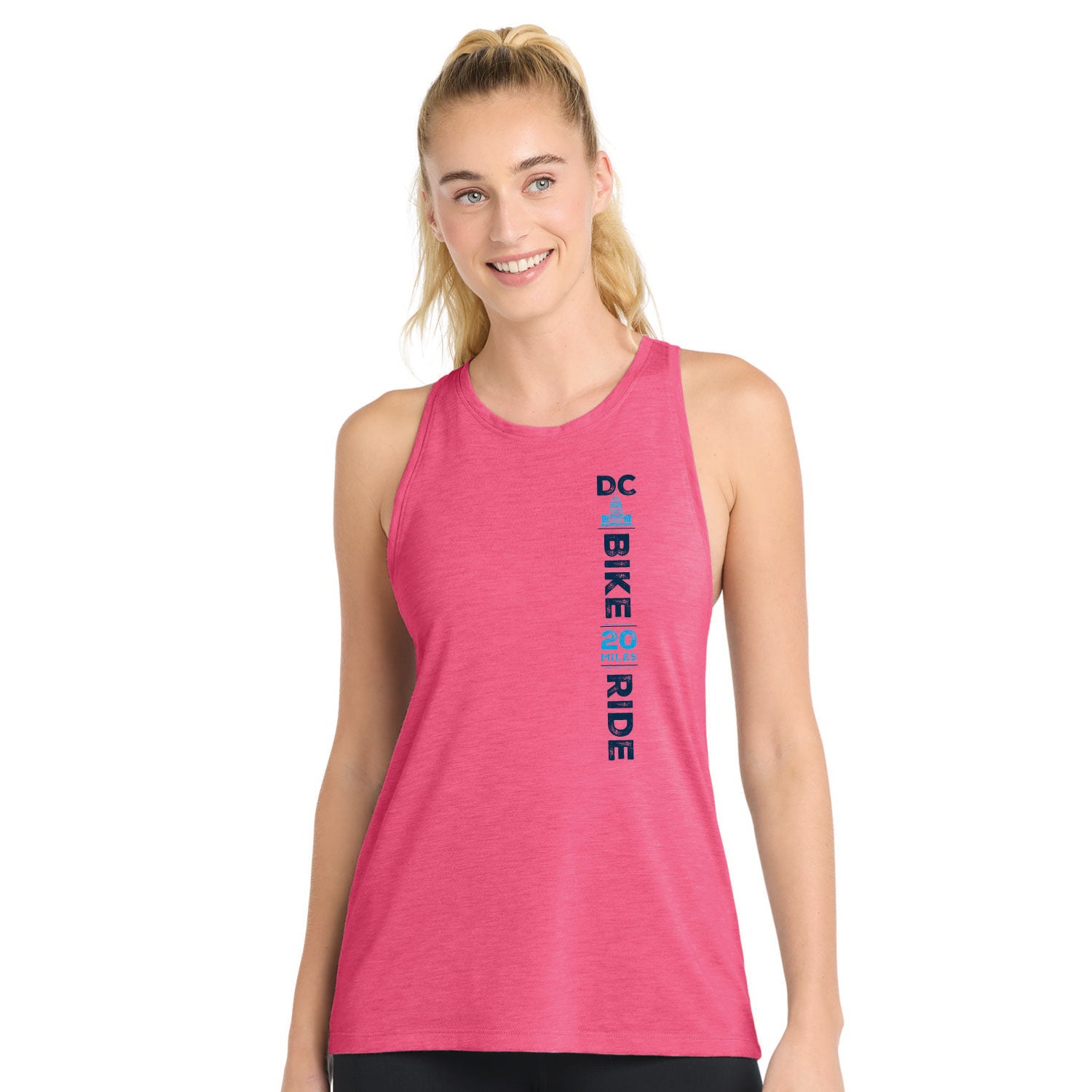 DCBR Women's High-Neck Tank -Raspberry Heather- LCP