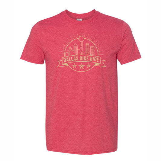 DBR Adult Fashion Tee -Heather Red- Circle