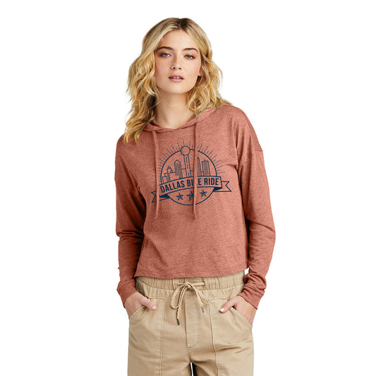 DBR Women's Midi LS Hooded Tee -Desert Rose- Circle