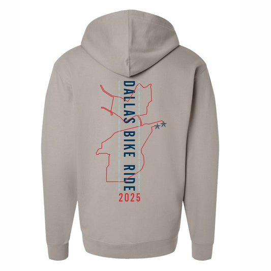 DBR Adult Fleece Hoody -Cement- 2025 Course