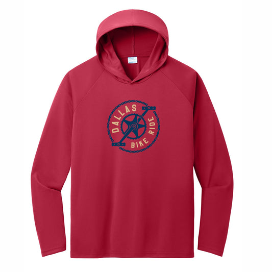 DBR Adult LS Tech UPF Sun Hoody -Red- 2025 Course