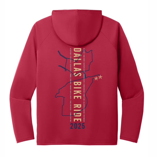 DBR Adult LS Tech UPF Sun Hoody -Red- 2025 Course