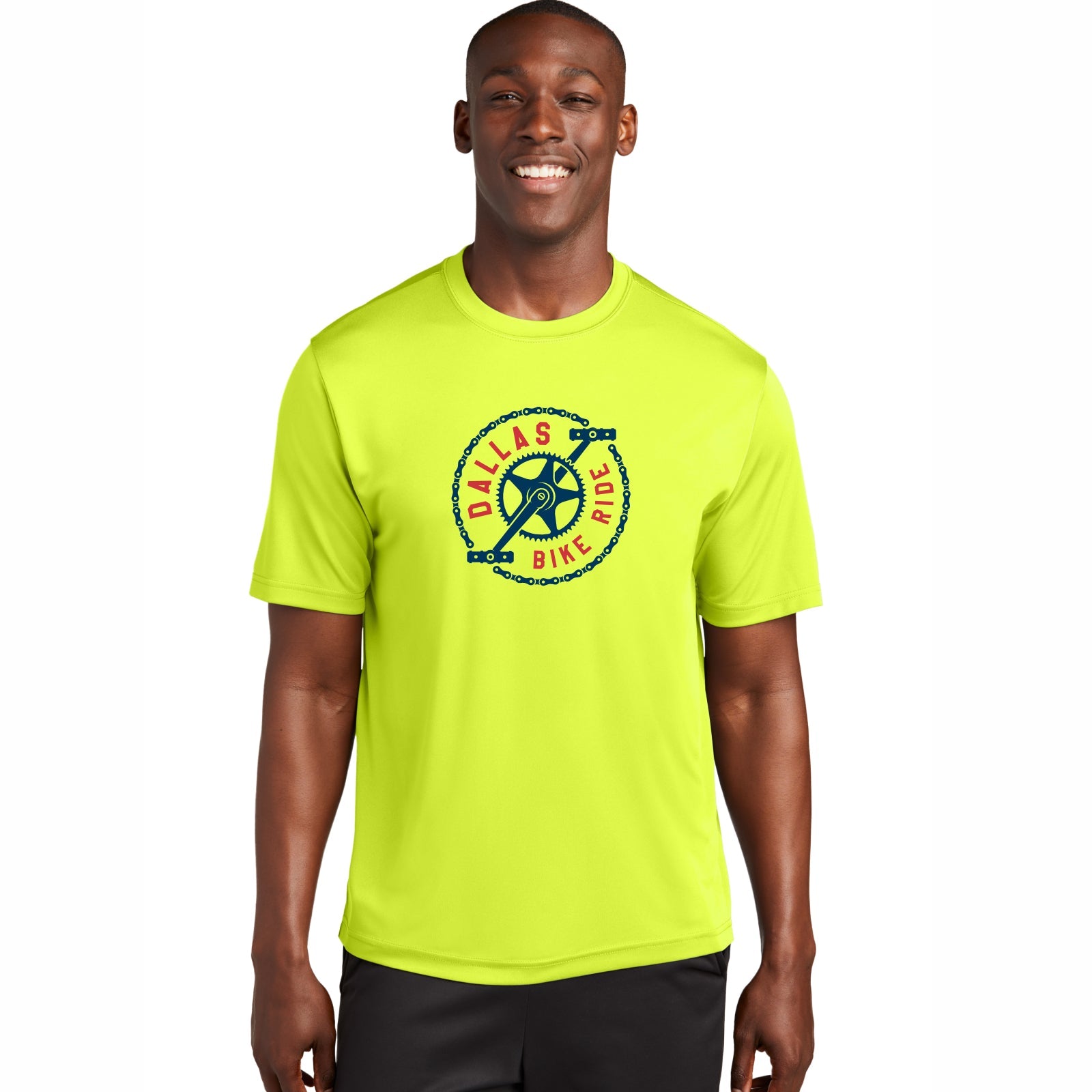 DBR Men's Tech UPF40+ Tee -Hi Viz- 2025 Course