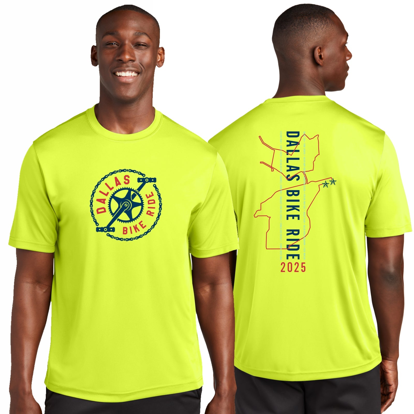 DBR Men's Tech UPF40+ Tee -Hi Viz- 2025 Course