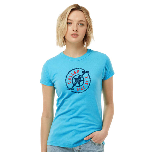 DBR Women's Fashion Tee -Aqua- 2025 Course
