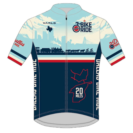 DBR Women's Full Zip 3-Pocket Notch Jersey -Light Blue/Navy- Train