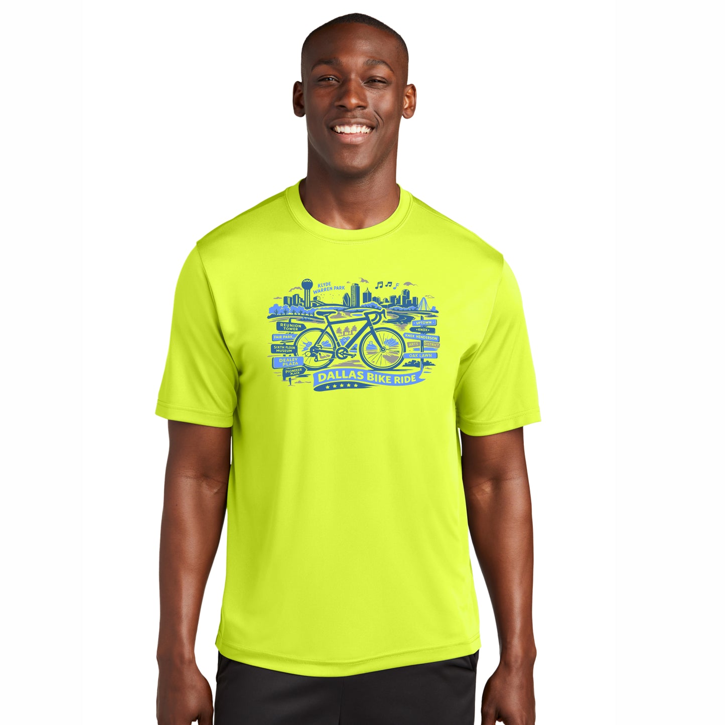DBR Men's Tech Tee -Neon Yellow- 2026 Course