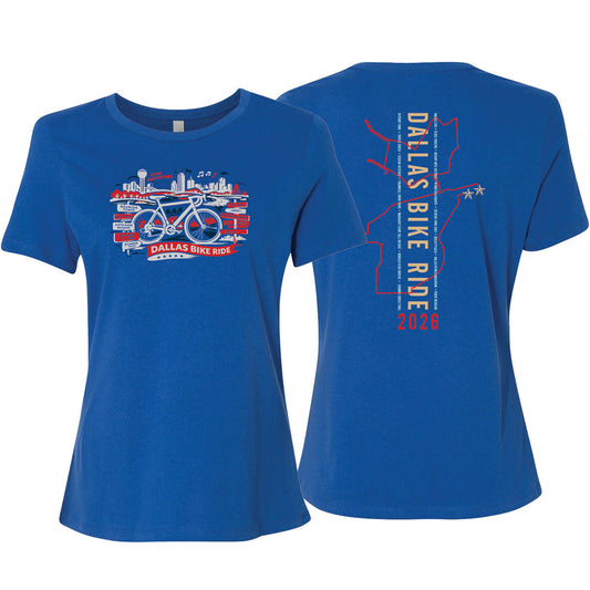 DBR Women's Relaxed Tee -Royal- 2026 Course