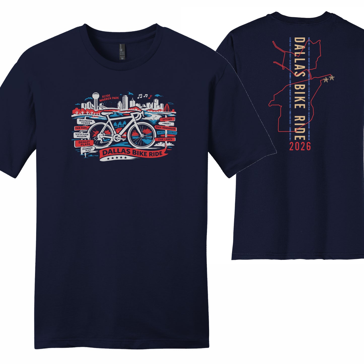 DBR Adult Fashion Tee -Navy- 2026 Course