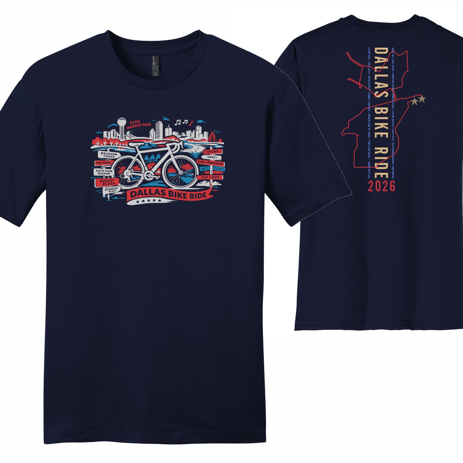 DBR Adult Fashion Tee -Navy- 2026 Course