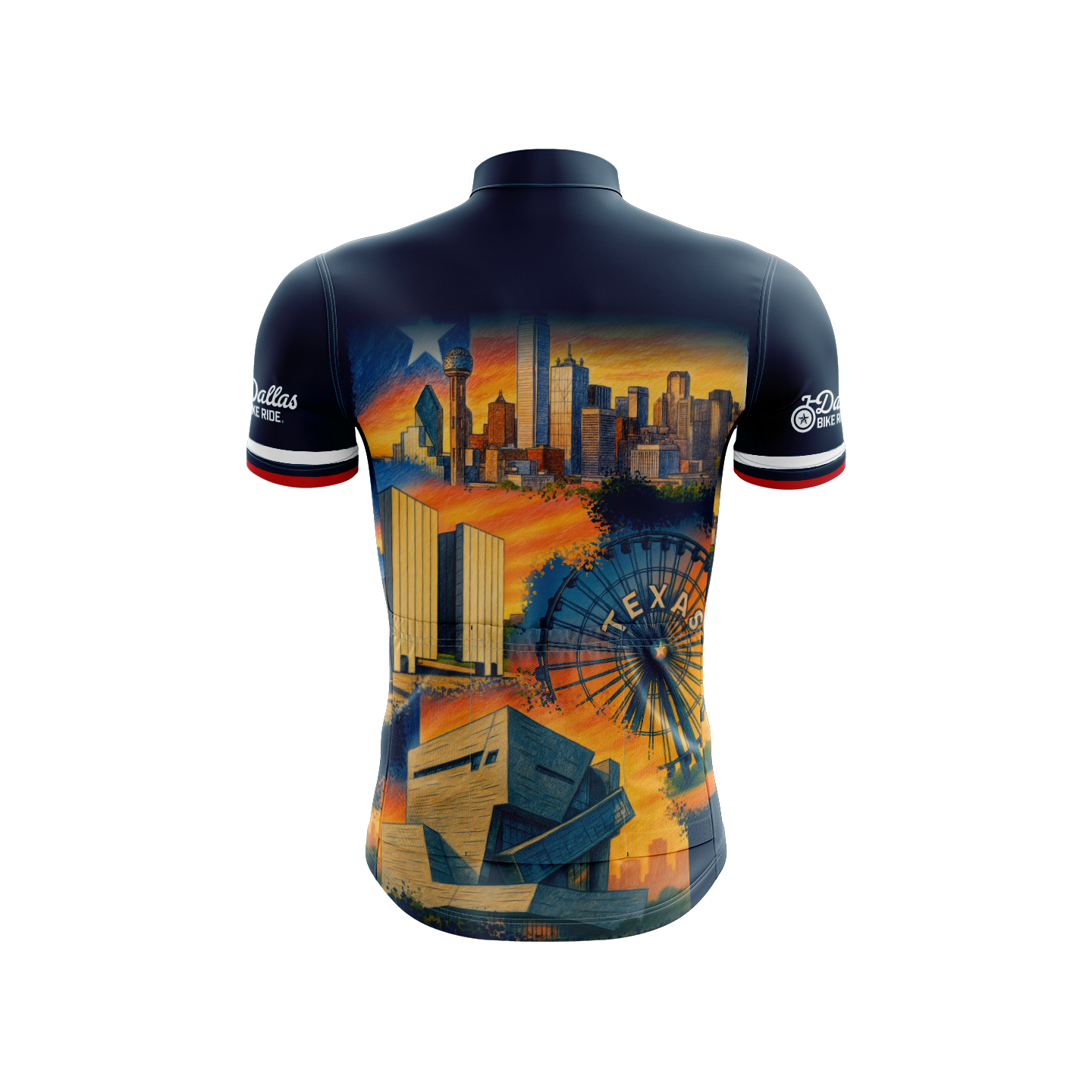 urban bike jersey DBR Men's Full Zip 3-Pocket Jersey