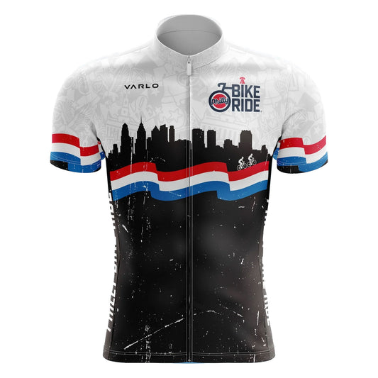 PBR Men's Full Zip 3-Pocket Jersey -Black- Skyline