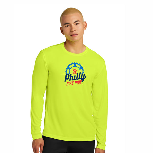 PBR Men's LS Tech Tee -Hi Viz- Course