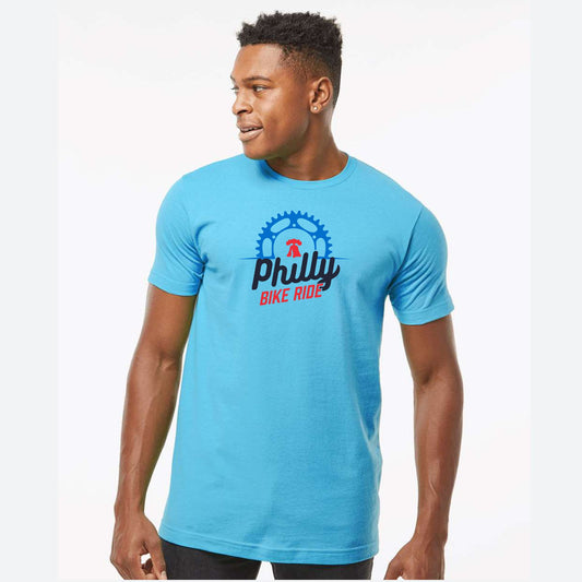 PBR Unisex USA Cotton Tee -Aqua- Course